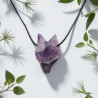 Pendentif améthyste chevron tête de renard