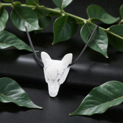 Pendentif Howlite tête de loup
