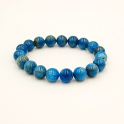 Bracelet pierre apatite bleue lithothérapie